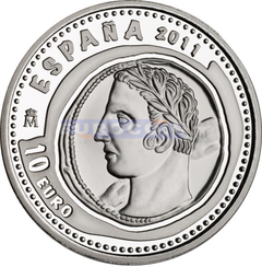 Испания 10 евро 2011 Сокровища нумизматики