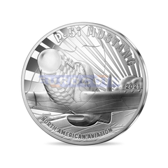Франция 10 Евро 2021 Мустанг P51