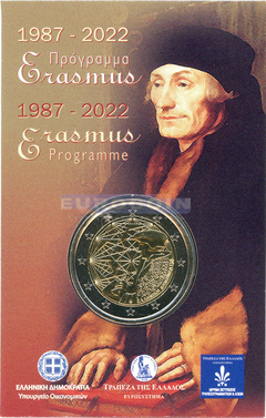 Греция 2 евро 2022, 35 лет Программе ERASMUS BU