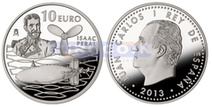 Испания 10 евро 2013 Подводная лодка Пераль