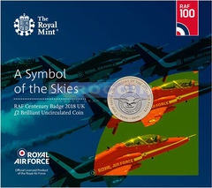 Великобритания 2 фунта 2018, 100 лет RAF
