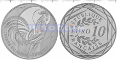 Франция 10 Евро 2016 Галльский петух UNC