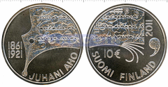 Финляндия 10 евро 2011 Юхани Ахо BU