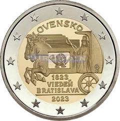 Словакия 2 евро 2023 Почта PROOF