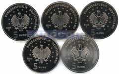 Германия 5 евро 2026 Ариан 6 (A,D,F,G,J)