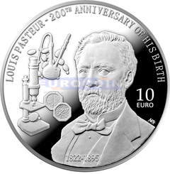 Мальта 10 евро 2022 Луи Пастер