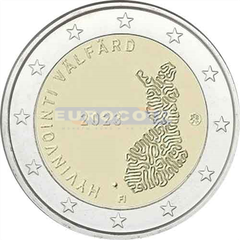 Финляндия 2 евро 2023 Социальные и медицинские услуги PROOF