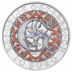 Австрия 10 евро 2017 Архангел Гавриил PROOF