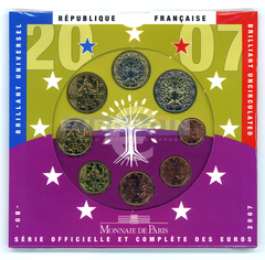 Франция набор евро 2007 BU (8 монет)