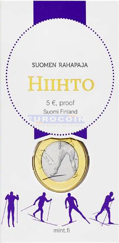 Финляндия 5 евро 2016 Лыжный спорт PROOF