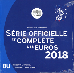 Франция набор евро 2018 BU (8 монет)