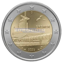 Германия 2 евро 2026 Бремен