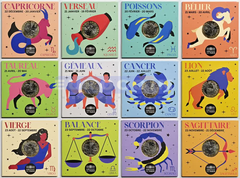 Франция 12 х 5 Евро 2026 Знаки зодиака