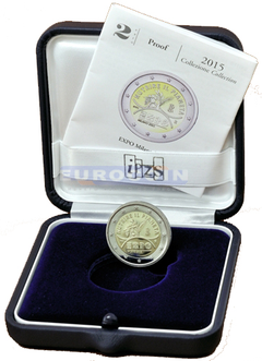 Италия 2 евро 2015 EXPO Милан PROOF
