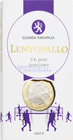 Финляндия 5 евро 2015 Волейбол PROOF