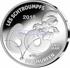 Бельгия 5 Евро 2018 Смурфы