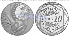 Франция 10 Евро 2015 Галльский петух UNC