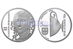 Португалия 5 евро 2016 Екатерина Брагансская PROOF