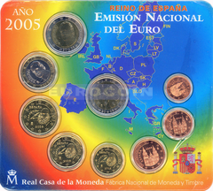 Испания набор евро 2005 BU (9 монет)